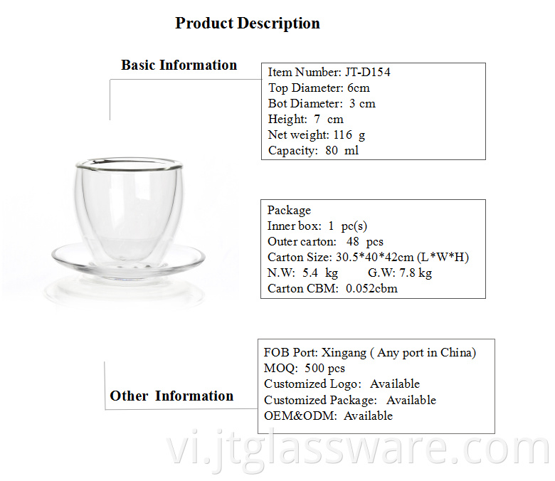 Glass Coffee Cup Set